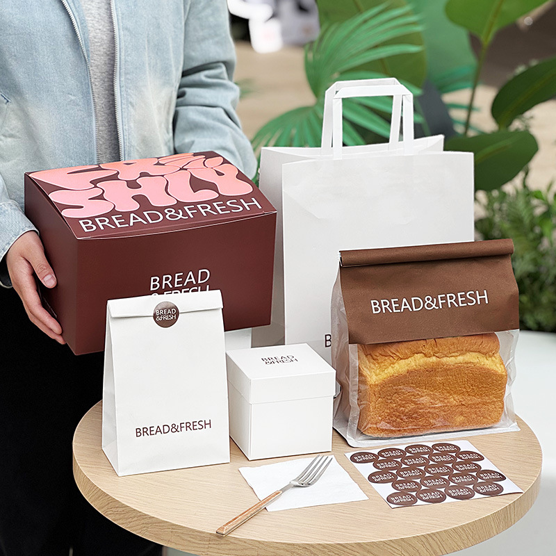 外帶紙袋與品牌印刷示意